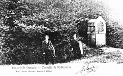 La chapelle de Saint Germain où nos anciens venaient souvent pour guérir des maladies infantiles . Voir les ex-voto dans l’église toute prochev