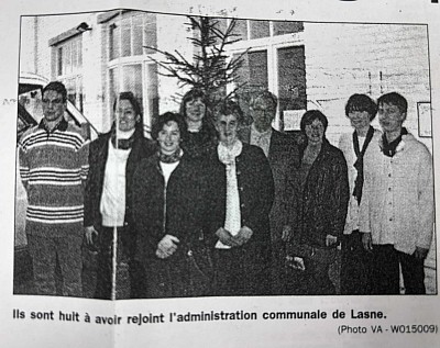 Dernier Nouvel An du personnel communal en 1999 à la Closiere?